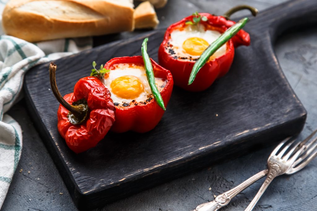 Egg Baked Peppers Recipe The Professional Chef